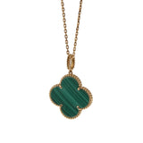 Van Cleef & Arpels Magic Alhambra Long Necklace, Malachite in 18k Yellow Gold 0004052