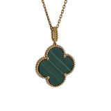 Van Cleef & Arpels Magic Alhambra Long Necklace Malachite in 18k Yellow Gold