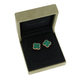 Van Cleef & Arpels Magic Alhambra Malachite Earrings 18K Yellow Gold 0004098