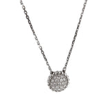 Van Cleef & Arpels Perlee Diamond Pendant Necklace 18K White Gold 0003982