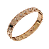 Van Cleef & Arpels Perlee Clovers Rose Gold Diamond Large Bracelet 0004137