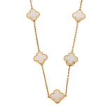 Van Cleef & Arpels Pure Alhambra Mother of Pearl Sautoir Necklace 18k Yellow Gold 0004061