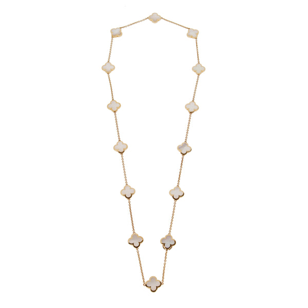 Van Cleef Arpels Pure Alhambra Mother of Pearl Sautoir 18k