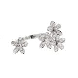 Van Cleef & Arpels Socrate Between the Finger Diamond Ring 18k White Gold 0004054