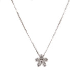 Van Cleef & Arpels Socrate Flower Diamond 18k White Gold Pendant Necklace 0003900