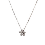 Van Cleef & Arpels Socrate Flower Diamond 18k White Gold Pendant Necklace 0003900