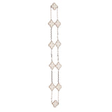 Van Cleef & Arpels Vintage Alhambra 10 Motif 18k White Gold Mother-of-Pearl Necklace 0003961