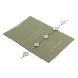 Van Cleef & Arpels Vintage Alhambra 18k White Gold Mother of Pearl Bracelet 0003960