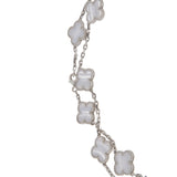 Van Cleef & Arpels Vintage Alhambra 20 Motif Chalcedony 18K White Gold Necklace 0003965
