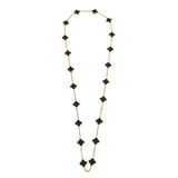 Van Cleef & Arpels Vintage Alhambra 20 Motif Long Necklace in 18K Yellow Gold with Onyx 0004093