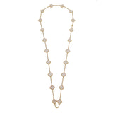 Van Cleef & Arpels Vintage Alhambra 20-Motif Mother of Pearl 18k Gold Necklace 0004002