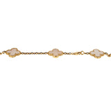 Van Cleef & Arpels Vintage Alhambra 20-Motif Mother of Pearl 18k Gold Necklace 0004002
