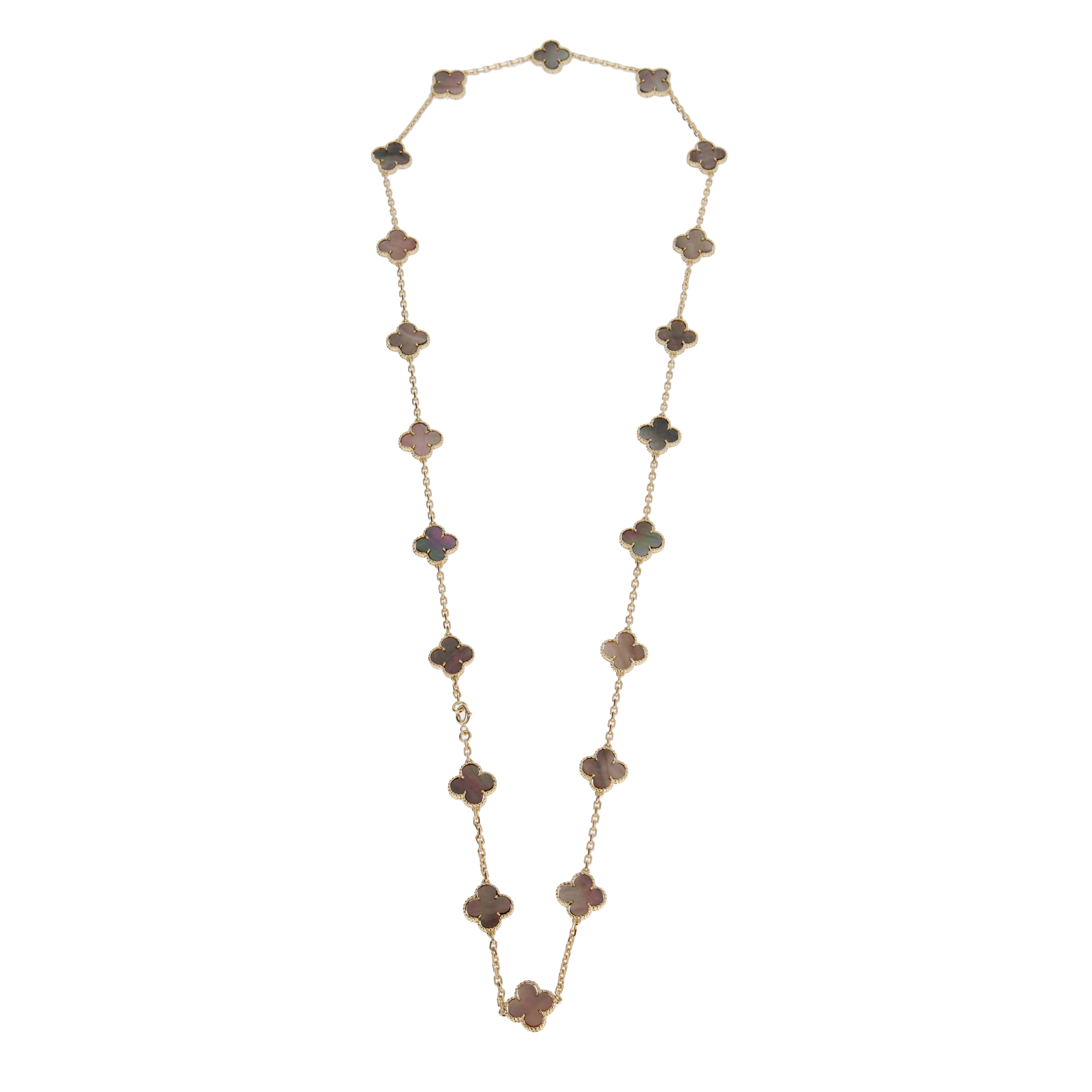 Van Cleef & Arpels Alhambra Grey Mother-of-Pearl 20-Motif 18k Gold
