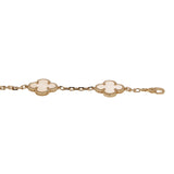Van Cleef & Arpels Vintage Alhambra Bracelet 5 Motifs 18K Yellow Gold Mother-of-Pearl 0003995