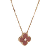 Van Cleef & Arpels Vintage Alhambra Bull's Eye Diamond Pendant in 18k Rose Gold, 2017 Holiday Edition 0004062