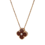 Van Cleef & Arpels Vintage Alhambra Bull's Eye Diamond Pendant in 18k Rose Gold, 2017 Holiday Edition 0004062