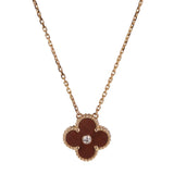 Van Cleef & Arpels Vintage Alhambra Bull's Eye Diamond Pendant in 18k Rose Gold, 2017 Holiday Edition 0004062