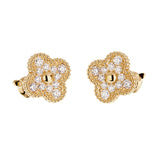 Van Cleef & Arpels Vintage Alhambra Diamond Earrings 0004003