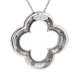 Van Cleef and Arpels Vintage Alhambra Diamond 18k White Gold Necklace