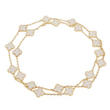 Van Cleef Arpels Vintage Alhambra Long Necklace 20 Motif Mother of Pearl 18k Gold 0003936