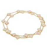 Van Cleef Arpels Vintage Alhambra Long Necklace 20 Motif Mother of Pearl 18k Gold 0003936