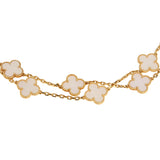 Van Cleef Arpels Vintage Alhambra Long Necklace 20 Motif Mother of Pearl 18k Gold 0003936