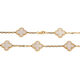 Van Cleef Arpels Vintage Alhambra Long Necklace 20 Motif Mother of Pearl 18k Gold 0003936