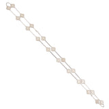 Van Cleef & Arpels Vintage Alhambra Long Necklace 20 Motifs 18K White Gold & Mother-of-Pearl 0003937