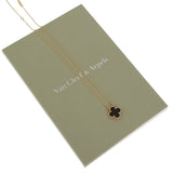 Van Cleef & Arpels Vintage Alhambra Necklace 18K Yellow Gold Onyx 0004035