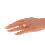Van Cleef & Arpels Vintage Alhambra Ring 18K Yellow Gold White Mother-of-Pearl Diamond 0004041