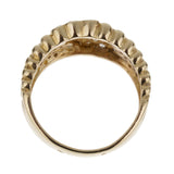 Van Cleef & Arpels Vintage Diamond Perlee Yellow Gold Cocktail Ring Sz 6 0003334