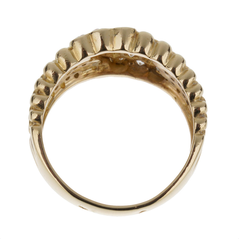 Van Cleef & Arpels Vintage Diamond Perlee 18k Yellow Gold Van Cleef & Arpels Vintage Diamond Perlee 18k Yellow Gold