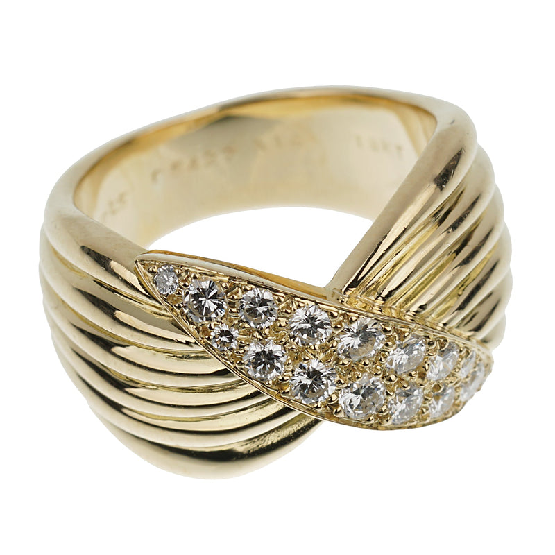 Van Cleef & Arpels Vintage Diamond Yellow Gold Cocktail Ring