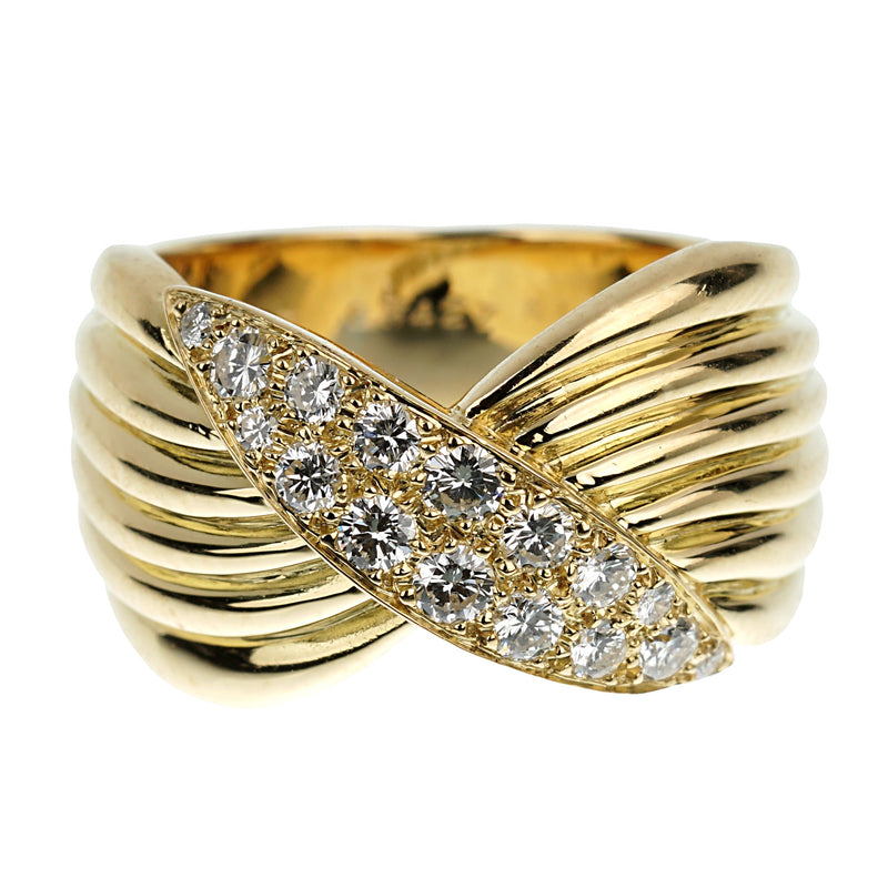 Van Cleef & Arpels Vintage Diamond Yellow Gold Cocktail Ring