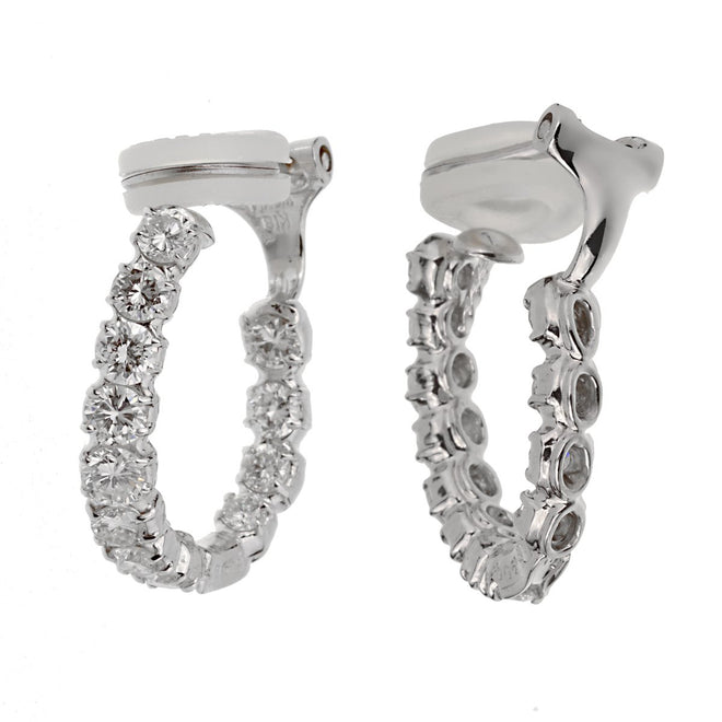 2ct Diamond Inside Out Hoop Earrings 0002560