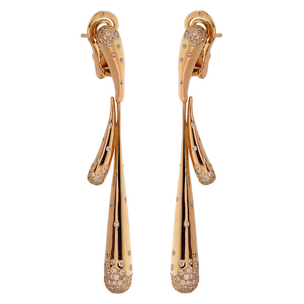 Audemars Piguet Diamond Rose Gold Drop Earrings 0001928