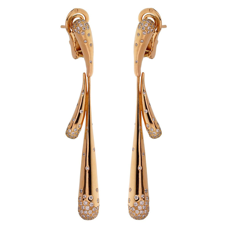 Audemars Piguet Diamond Rose Gold Drop Earrings 0001928
