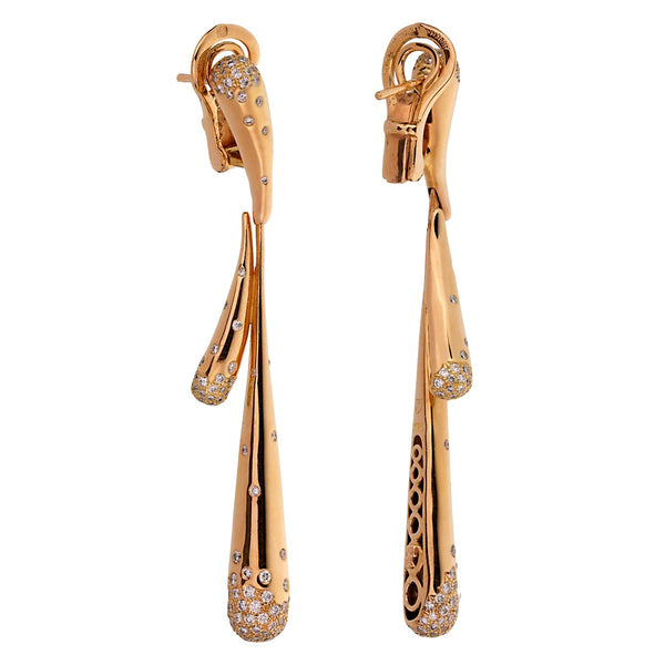 Audemars Piguet Diamond Rose Gold Drop Earrings 0001928