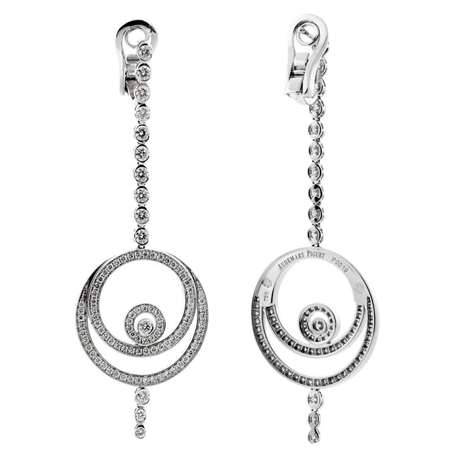 Audemars Piguet Millenary Diamond Drop White Gold Earrings 0000868