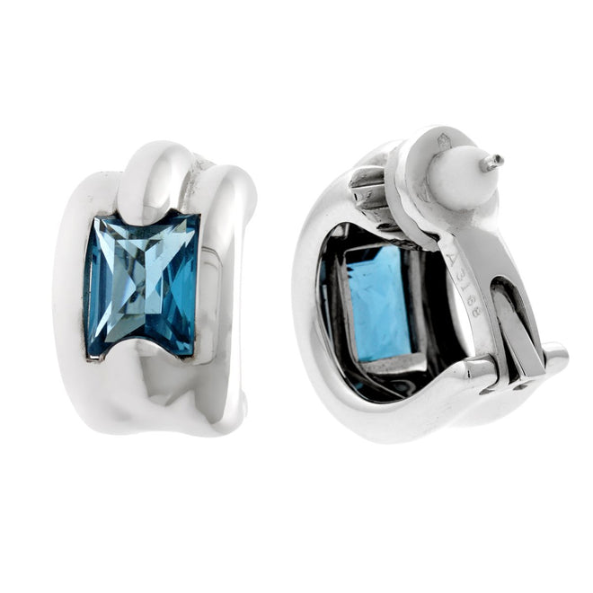 Audemars Piguet Topaz 18k White Gold Earrings 0000879