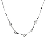 Banco Oro Diamond Line White Gold Necklace 0000978