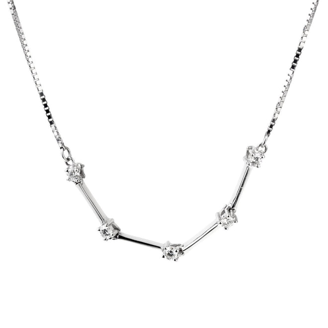 Banco Oro Diamond Line White Gold Necklace 0000978