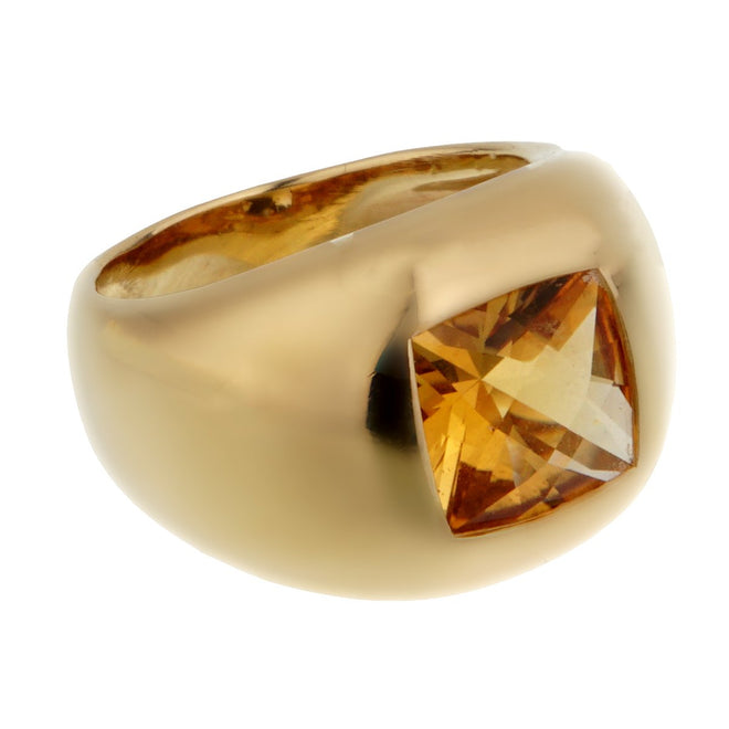 Boucheron Citrine Yellow Gold Cocktail Ring 0002634