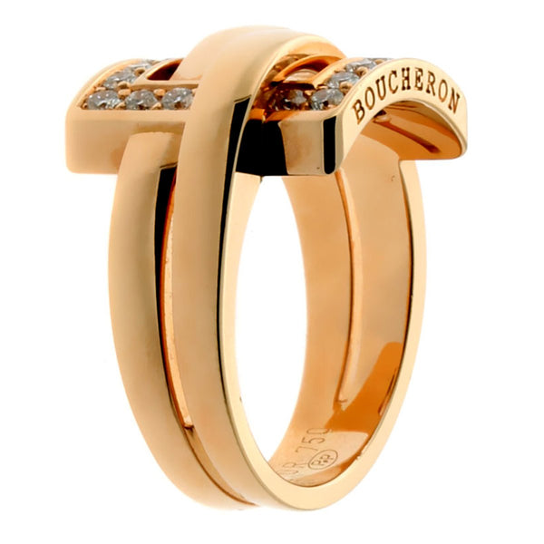 Boucheron Diamond Rose Gold Ring BCH4537