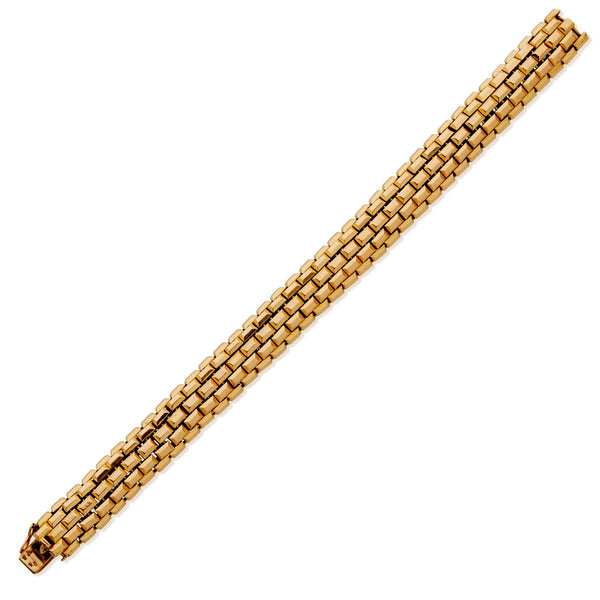 Boucheron French Brick Yellow Gold Chain Bracelet 0002557
