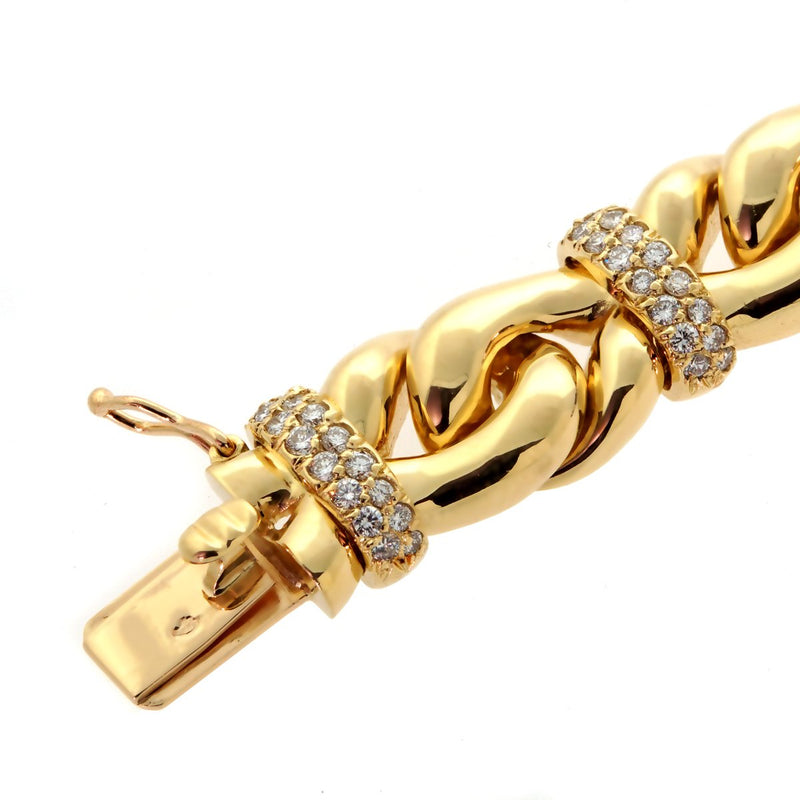 Boucheron Gold Diamond Chain Bracelet 0000645