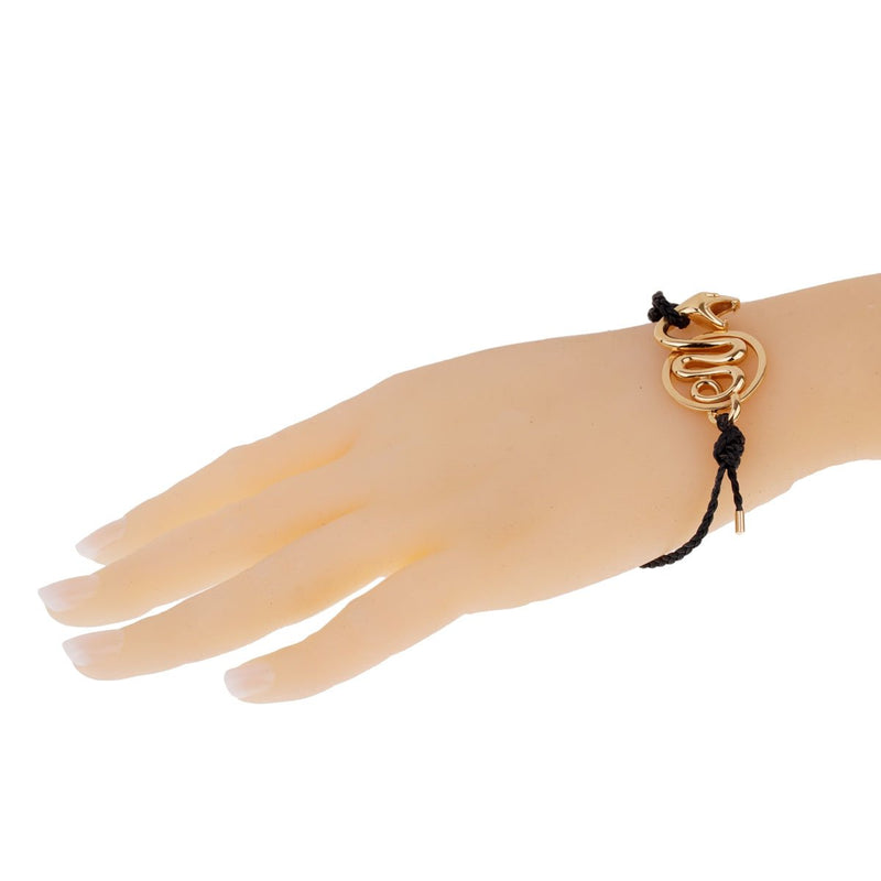 Boucheron Kaa Yellow Gold Snake Leather Bracelet 0001853
