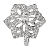 Boucheron Large Flower Diamond White Gold Cocktail Ring Sz 5 1/2 0003266
