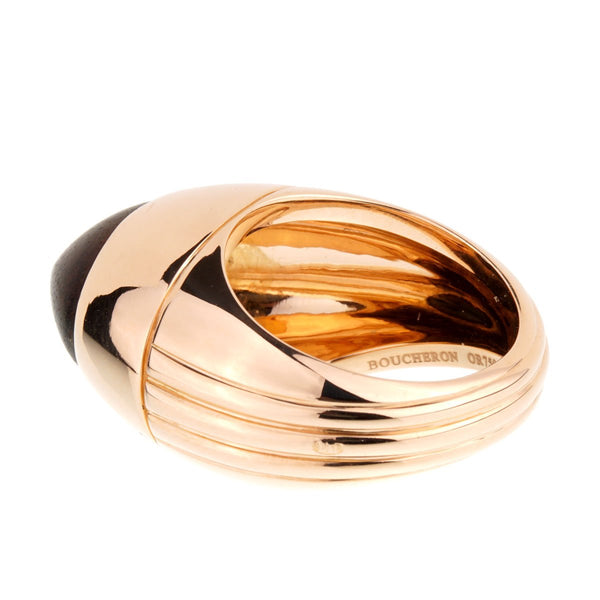 Boucheron Limited Edition Rose Gold Wood Ring 0000890