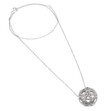Boucheron Openwork Flower Diamond White Gold Necklace 0003088
